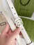 Gucci GG Marmont Belt 20MM in White Leather with White Buckle