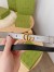 Gucci GG Marmont Thin Belt 20MM in Silver Lame leather