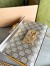 Gucci Padlock Small Shoulder Bag in GG Canvas with White Leather