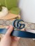 Gucci Supreme GG Marmont Belt 30MM with Blue GG Buckle