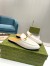 Gucci Women's Princetown Slippers in White Leather