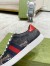 Gucci Men's Ace Sneakers in Black GG Canvas with Tigers Print