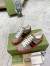 Gucci Men's Ace Sneakers in Beige GG Supreme Canvas with Web