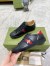 Gucci Men's Ace Sneakers in Black Leather with Bee