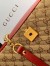Gucci GG Marmont Small Shoulder Bag in Original GG Canvas with Red Leather