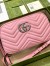 Gucci GG Marmont Small Camera Bag in Pastel Pink Chevron Leather