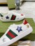 Gucci Women's Ace Sneakers in White Leather with Stars