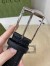 Gucci GG Embossed Leather 30MM Belt with Square Buckle