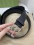 Gucci GG Embossed Leather 30MM Belt with Square Buckle