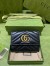 Gucci GG Marmont Trifold Wallet In Black Matelasse Leather