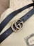 Gucci Pearl Double G Belt 20MM in Black Leather