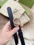 Gucci Pearl Double G Belt 20MM in Black Leather