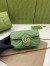 Gucci GG Marmont Super Mini Bag in Green Chevron Leather