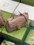 Gucci GG Marmont Small Top Handle Bag in Nude Chevron Calfskin