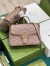 Gucci GG Marmont Small Top Handle Bag in Nude Chevron Calfskin