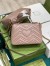 Gucci GG Marmont Small Top Handle Bag in Nude Chevron Calfskin