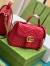 Gucci GG Marmont Small Top Handle Bag in Red Chevron Calfskin