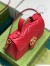 Gucci GG Marmont Small Top Handle Bag in Red Chevron Calfskin