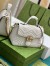 Gucci GG Marmont Small Top Handle Bag in White Chevron Calfskin