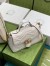 Gucci GG Marmont Small Top Handle Bag in White Chevron Calfskin
