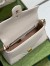 Gucci GG Marmont Small Top Handle Bag in White Chevron Calfskin