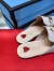 Gucci Women's Princetown Slippers in White Leather with Bees and Stars