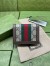 Gucci Ophidia Card Case Wallet in Beige Canvas with Brown Leather