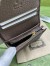 Gucci Ophidia Card Case Wallet in Beige Canvas with Brown Leather