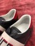 Gucci Men's Elastic Stripe Sneakers in Black Leather