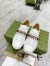 Gucci Men's Elastic Stripe Sneakers in White Leather