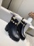 Gucci Ankle Boots in Black Leather with Crystals Strap