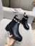 Gucci Ankle Boots in Black Leather with Crystals Strap