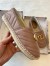 Gucci Espadrilles in Dusty Pink Matelasse Leather with Double G