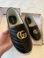 Gucci Espadrilles in Black Matelasse Leather with Double G