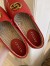 Gucci Espadrilles in Red Matelasse Leather with Double G