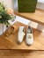 Gucci Espadrilles in White Matelasse Leather with Double G