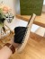 Gucci Espadrilles Slides in Black Matelasse Leather with Double G