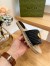 Gucci Espadrilles Slides in Black Matelasse Leather with Double G