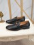 Gucci Men's Horsebit Slip-on Loafer in Black Leather with Web