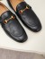 Gucci Men's Horsebit Slip-on Loafer in Black Leather with Web