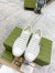 Gucci Men's Ace Sneakers in White Leather with Tennis Print