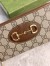 Gucci Horsebit 1955 Zip Around Wallet in GG Supreme with Brown Leaher