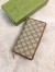 Gucci Horsebit 1955 Zip Around Wallet in GG Supreme with Brown Leaher