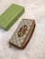 Gucci Horsebit 1955 Zip Around Wallet in GG Supreme with Brown Leaher