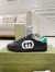 Gucci Men's Ace Sneakers in Black Leather with White Interlocking G