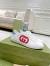 Gucci Men's Ace Sneakers in White Leather with Red Interlocking G