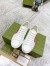 Gucci Men's Ace Sneakers in White Leather with Red Interlocking G