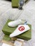 Gucci Men's Ace Sneakers in White Leather with Red Interlocking G
