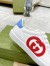 Gucci Men's Ace Sneakers in White Leather with Red Interlocking G
