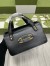 Gucci Horsebit 1955 Small Top Handle Bag in Black Leather